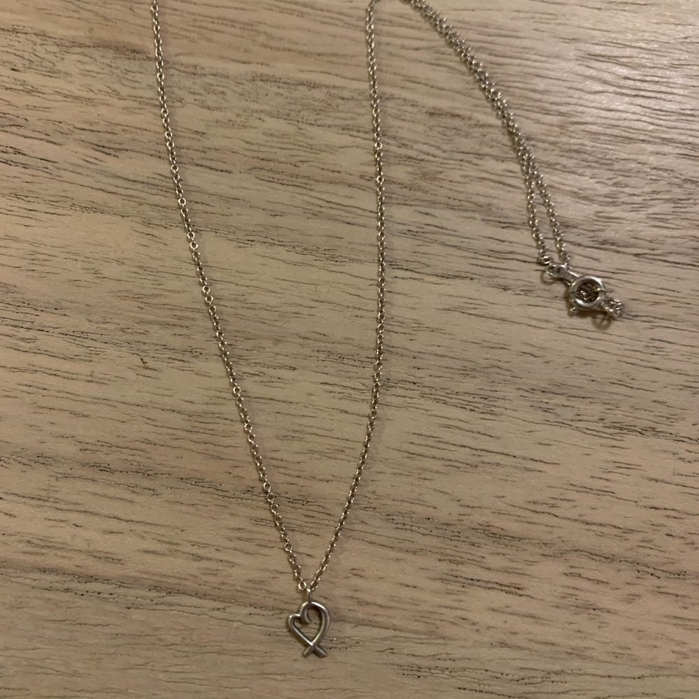 Tiffany & Co. Heart Necklace w/ Pouch